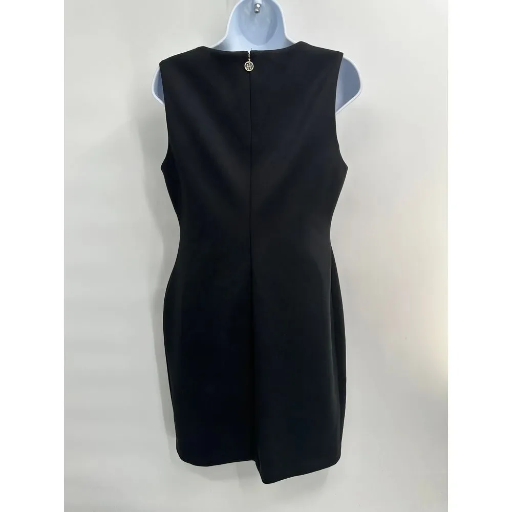 Tommy‎ Hilfiger Sheath Dress Women Black Embellished Cocktail Size 10 Office NWT